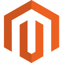 Orange Magento logo for web development